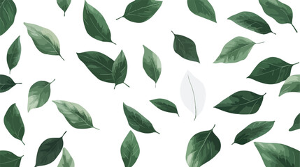 Vibrant Leaves Vector Isolated on White Background for Design Projects