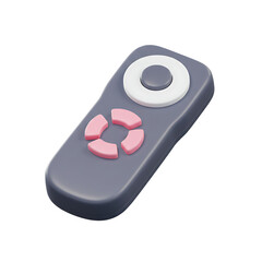 Isometric black and pink camera remote control