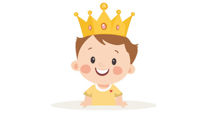 Adorable Little Royal Baby with Yellow Crown