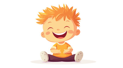 Adorable Baby's Sweet Smile with Spiky Hair - Professional Portrait