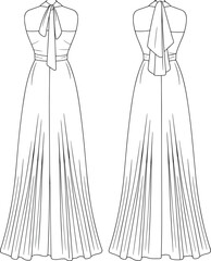 Seamless Padded Cycling Shorts and Sports Bra Set CAD Drawing Flat Vector Illustration for Activewear.