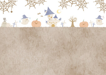 ほのぼのとしたハロウィーンの風景イラスト