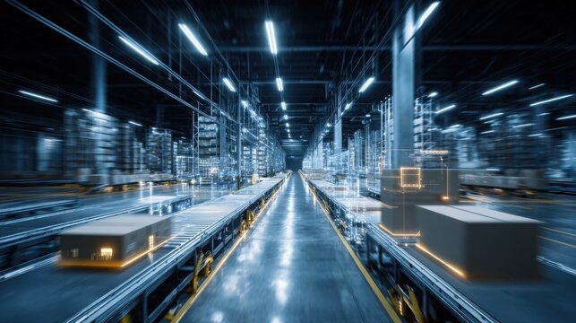 Automated Logistics Warehouse Digital Technology Global Supply Chain Future