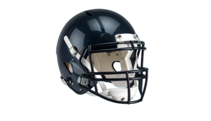 Dark Blue Football Helmet With Grid Isolated Transparent Background