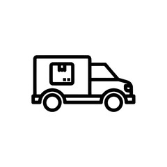 Fototapeta premium Delivery van icon for logistics and transportation services