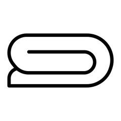 Towelvector line icon design