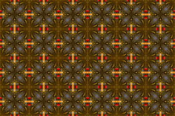 Fototapeta premium Seamless Design Graphic Tile Shape Cloth Art Fashion Endless Texture Textile Template Background Visual Geometric Digital Perspective Wallpaper Decoration Luxury Interior Symmetric Fabric Pattern.