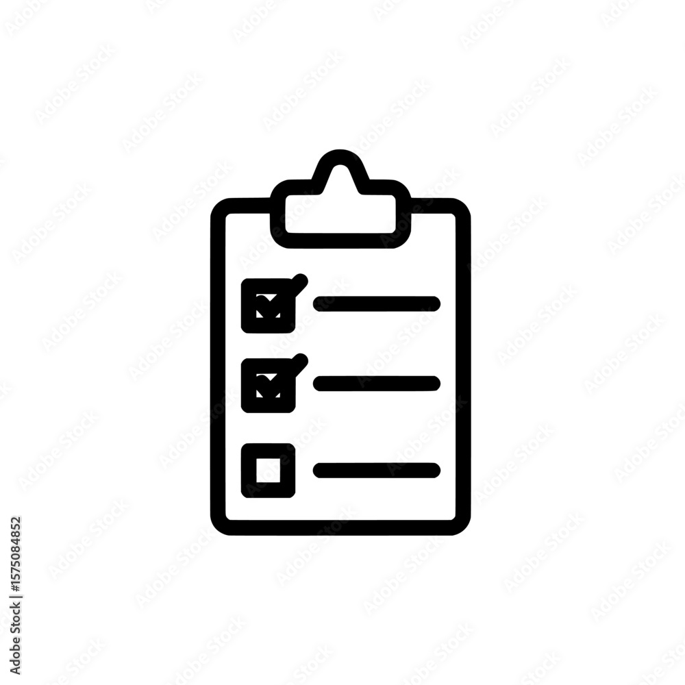 Poster checklist on clipboard for project management and task organization