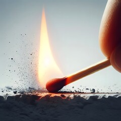 match on fire