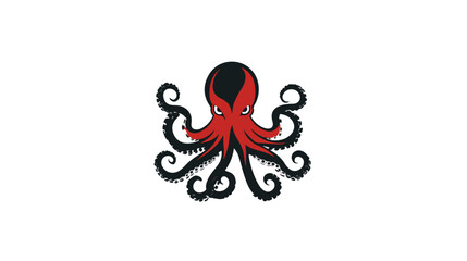 Professional Octopus Logo Isolated on White Background