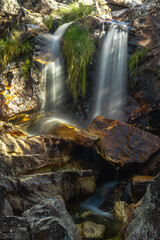 cachoeira na cidade de Teresina de Goiás, Estado de Goiás, região da Chapada dos Veadeiros, Brasil
