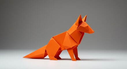 origami animal isolated on white