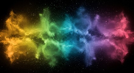 Naklejka premium colorful space background with stars and nebulas