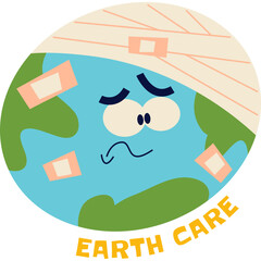 globe vector, about health, peace and protecting the earth #2