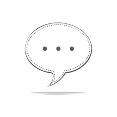Naklejka premium vector illustration of a speech bubble