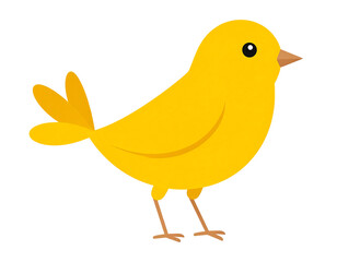 Vibrant yellow bird illustration