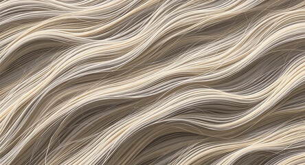 Abstract beige and brown flowing lines create a wavy, textured pattern.