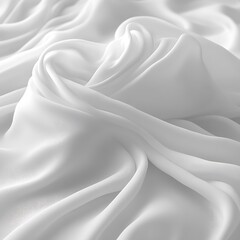 Obraz premium Close-up view of flowing white fabric.