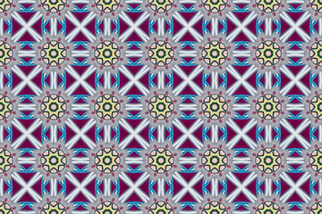 Seamless Tile Template Graphic Fabric Textile Luxury Wallpaper Texture Digital Design Fashion Interior Geometric Cloth Art Decoration Background Shape Endless Perspective Visual Symmetric Pattern.