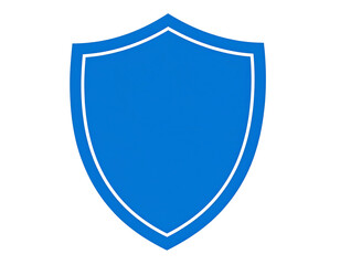 Isolated vector shield icon in blue hues