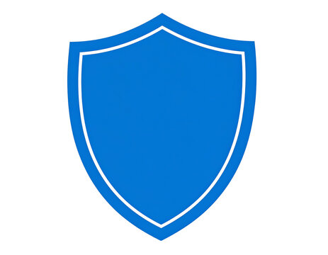 Isolated vector shield icon in blue hues