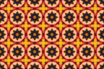 Seamless Tile Template Graphic Fabric Textile Luxury Wallpaper Texture Digital Design Fashion Interior Geometric Cloth Art Decoration Background Shape Endless Perspective Visual Symmetric Pattern.