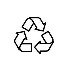 Recycling symbol with arrows representing sustainability and eco-friendly practices