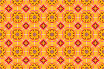 Seamless Tile Template Graphic Fabric Textile Luxury Wallpaper Texture Digital Design Fashion Interior Geometric Cloth Art Decoration Background Shape Endless Perspective Visual Symmetric Pattern.