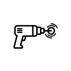 Cordless drill with rotating bit for construction and repair tasks