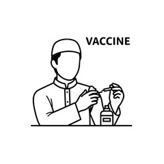 Healthcare professional preparing a vaccine for administration