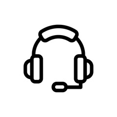 Headset with microphone for customer support and communication