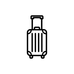 Simple line art of a travel suitcase for travel and lifestyle themes