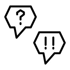 Chat BubbleVector Line Icon Design