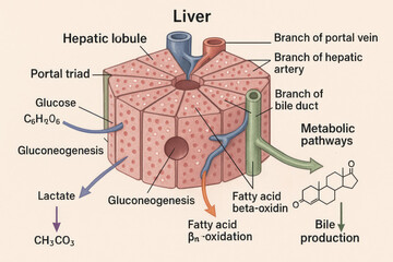 Liver diagram illustration
