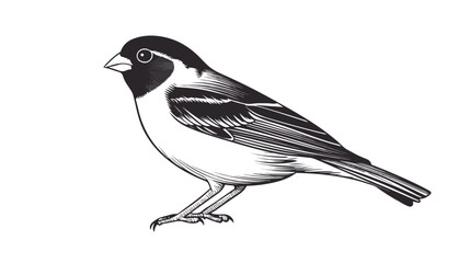 Obraz premium Simple Sparrow Line Art Icon for Elegant Designs