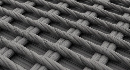 Intricate gray braided texture showcases craftsmanship and pattern design aesthetic
