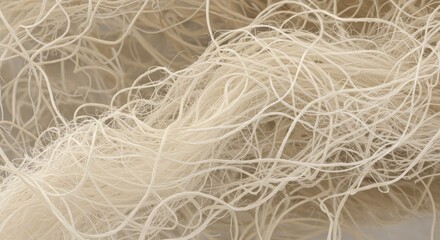 Intricate strands of organic fibers creating a delicate and interwoven texture