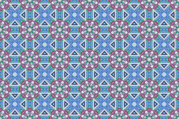 Seamless Luxury Fashion Wallpaper Visual Textile Digital Endless Geometric Template Texture Symmetric Art Decoration Perspective Design Graphic Cloth Shape Background Fabric Tile Interior Pattern.