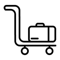 Trolleyvector line icon design