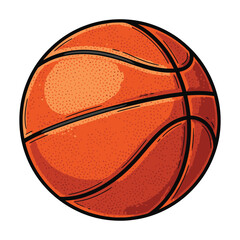 Fototapeta premium Detailed basketball illustration for sports marketing and design projects high resolution vector