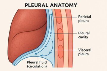 Pleural Anatomy Illustration