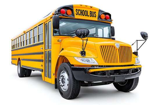 Classic yellow school bus is ready for routes, offering transportation and back to school memories for students. Ai Generated Images
