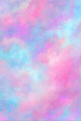 Pastel dreamscape of cotton candy sky