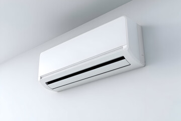Window AC unit installed on the ceiling in a modern room