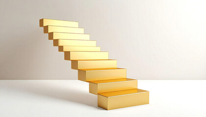 金色の階段。シンプルな階段。Golden stairs. Simple stairs.