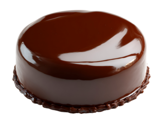 A whole chocolate cake with a flawless smooth ganache coating, rich in color and shine. A minimalist yet luxurious dessert for all chocolate lovers.