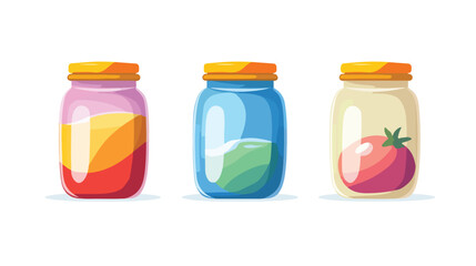 Jar Icon in Flat Style Isolated on White Background