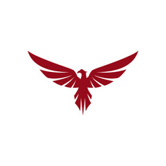 Phoenix bird logo icon flat vector design