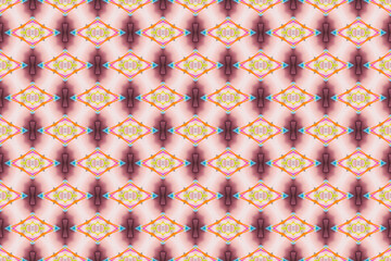 Fototapeta premium Seamless Design Graphic Tile Shape Cloth Art Fashion Endless Texture Textile Template Background Visual Geometric Digital Perspective Wallpaper Decoration Luxury Interior Symmetric Fabric Pattern.