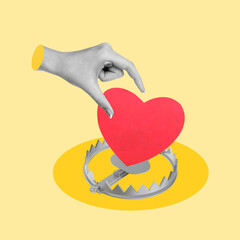 hand, pick up, heart, trap, Practical joke, Dating, Love, Feeling, Flirting, Romance, Dishonesty,...